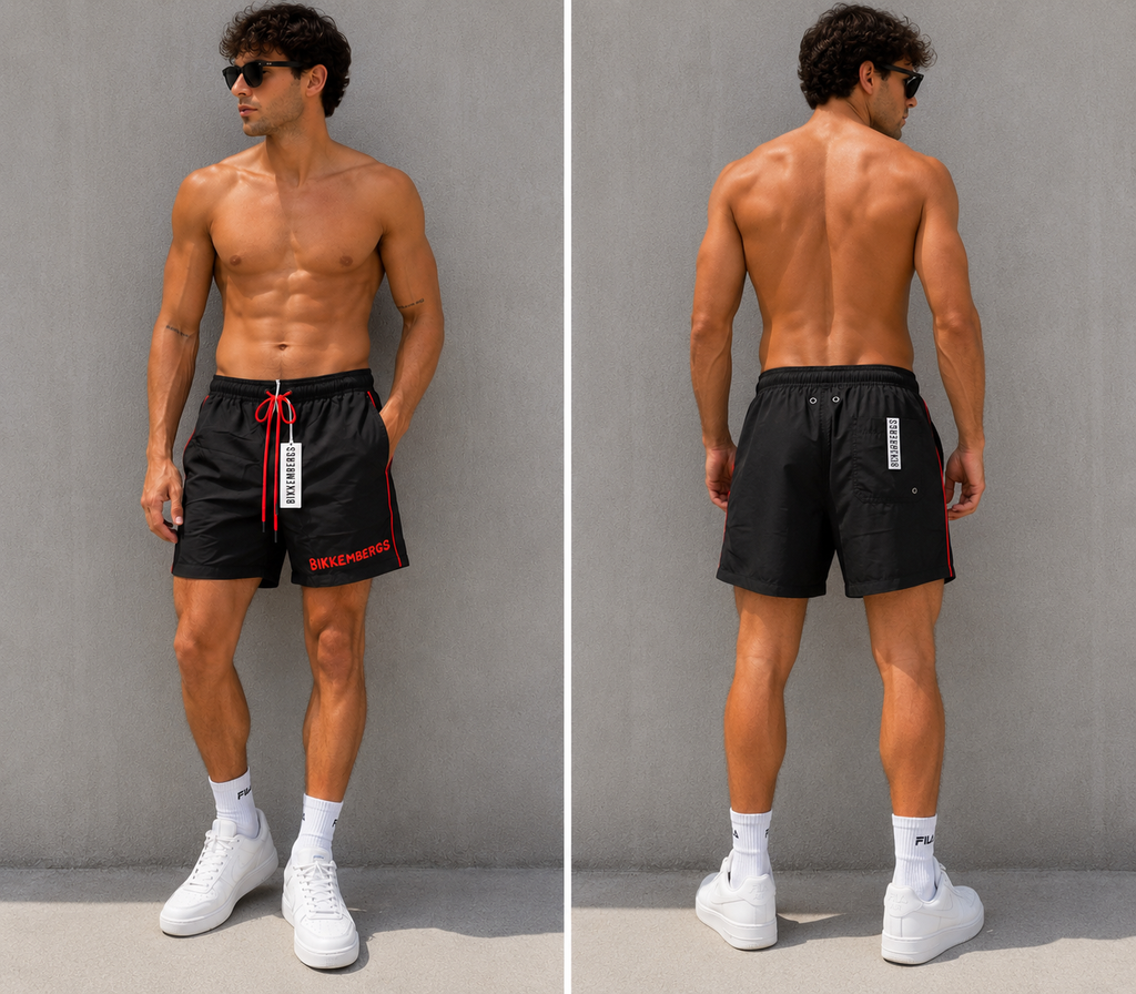 Bikkembergs costume da mare Blak Red