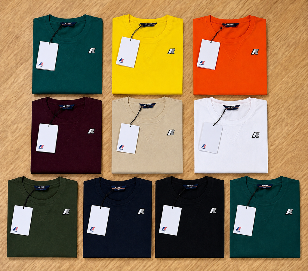 K-Way Shirt uomo mezza manica logo gommato