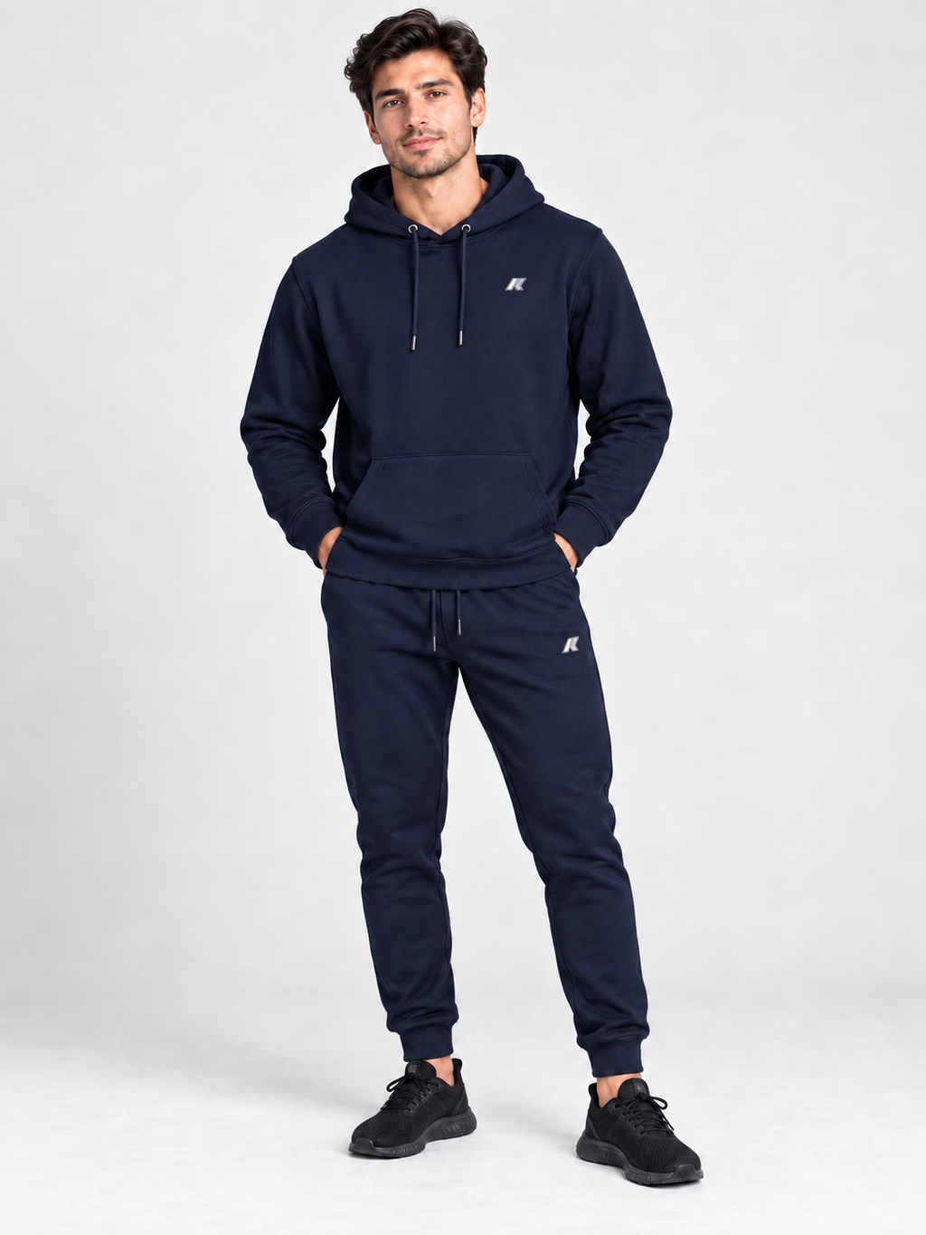 Felpa K-Way con cappuccio garzata