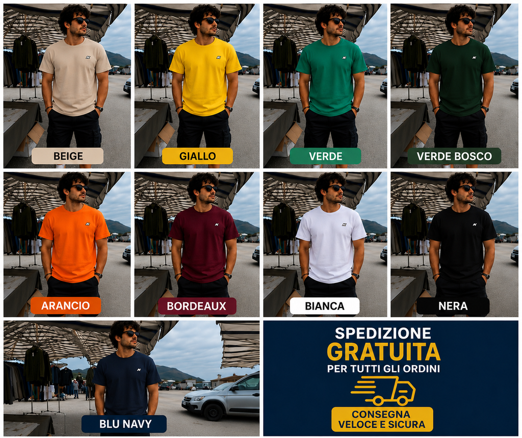 K-Way Shirt uomo mezza manica logo gommato