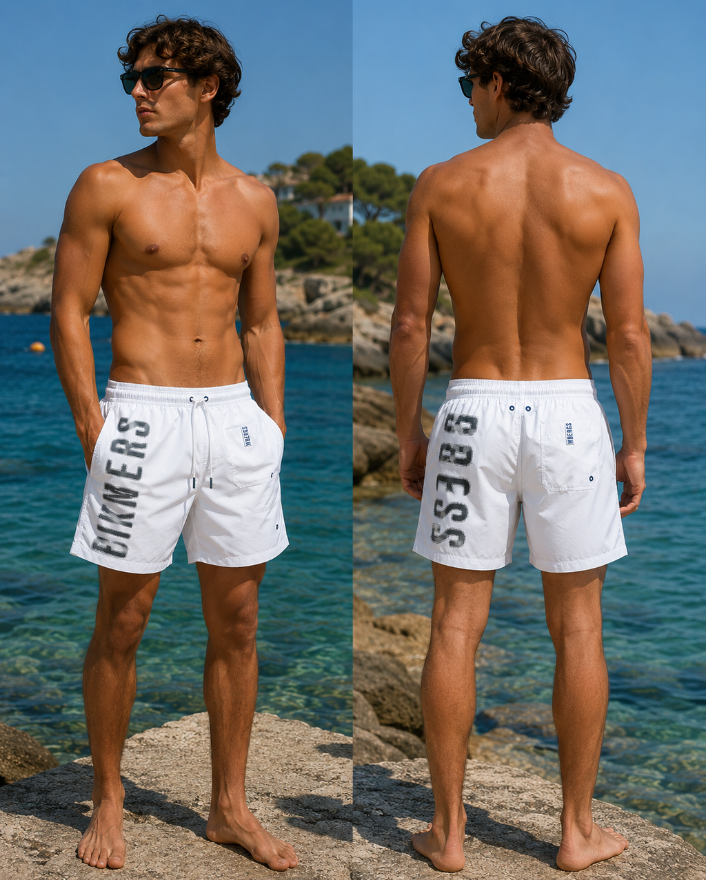 Costume mare da uomo Bikkembergs dal design moderno e sportivo