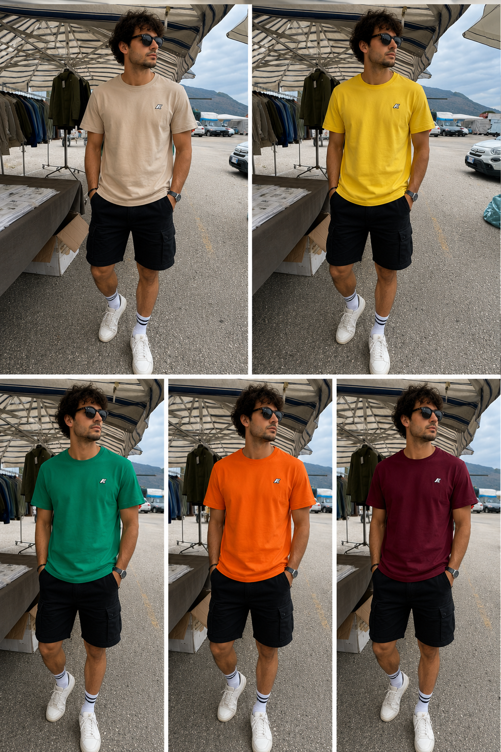 K-Way Shirt uomo mezza manica logo gommato