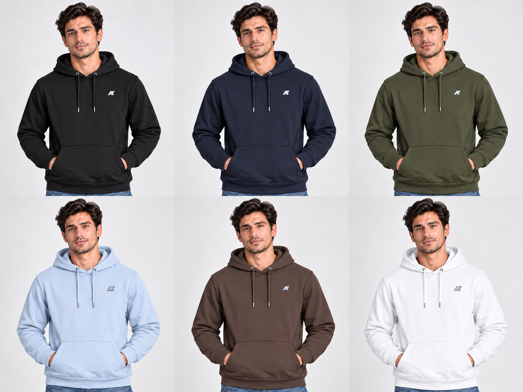 Felpa K-Way con cappuccio garzata