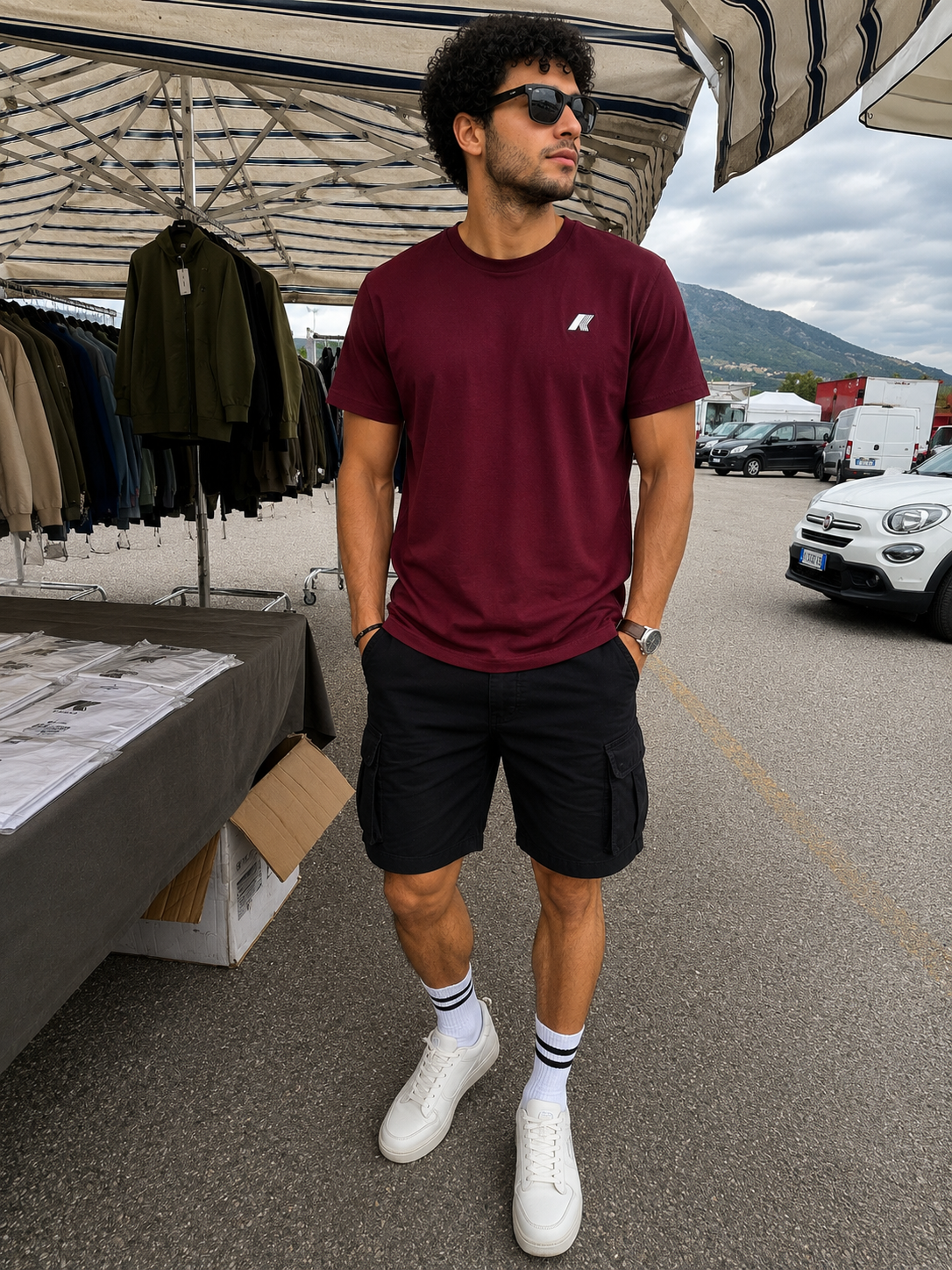 K-Way Shirt uomo mezza manica logo gommato