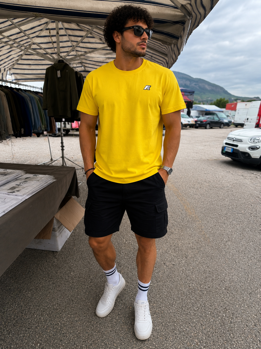 K-Way Shirt uomo mezza manica logo gommato